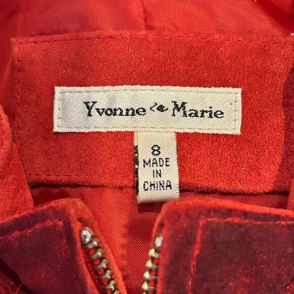 Vintage YVONNE LE MARIE red rabbit fur vest size 8 - Picture 5 of 7